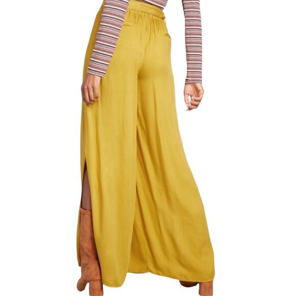 New Jack BB Dakota Hold On Tight Wide Leg Pant Yellow Size S - Picture 3 of 8